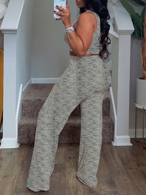 Printed Tank Top & Pants Set Ins Street