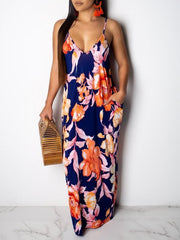 Leaf Print Cami Dress Ins Street