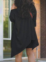 Asymmetric Top & Biker Shorts Set--Clearance Ins Street