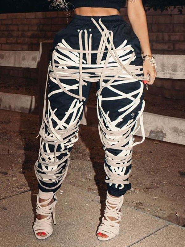 Lace-Up Jogger Pants Ins Street