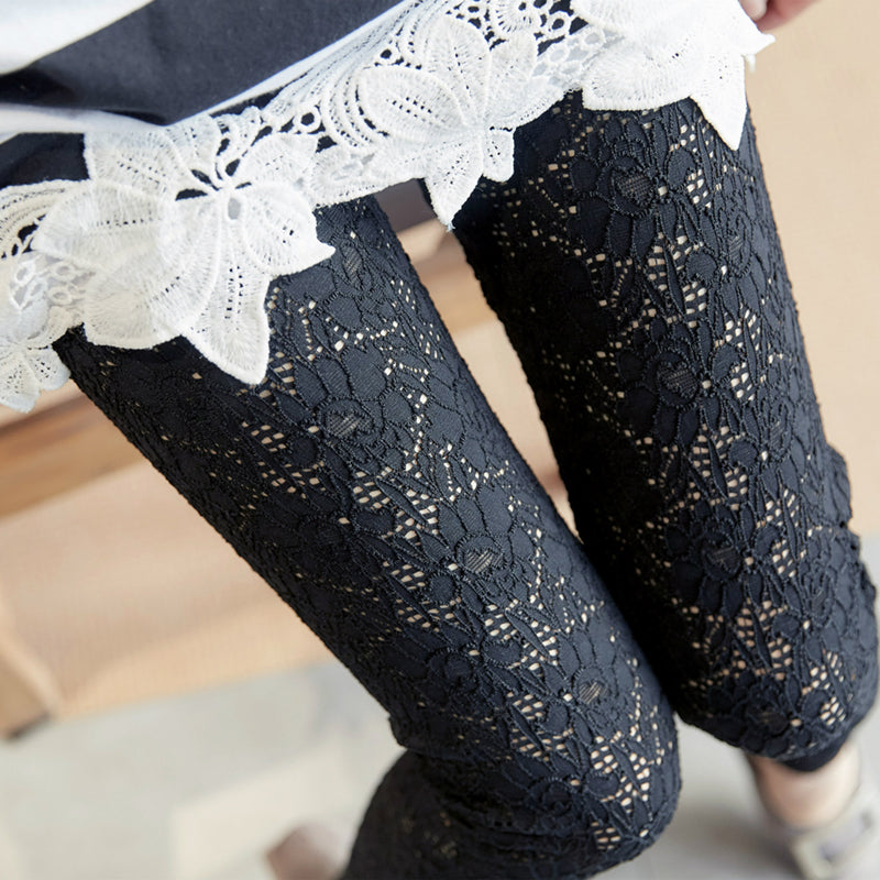 High Waist Floral See Through Strethchy  Pants InsStreet