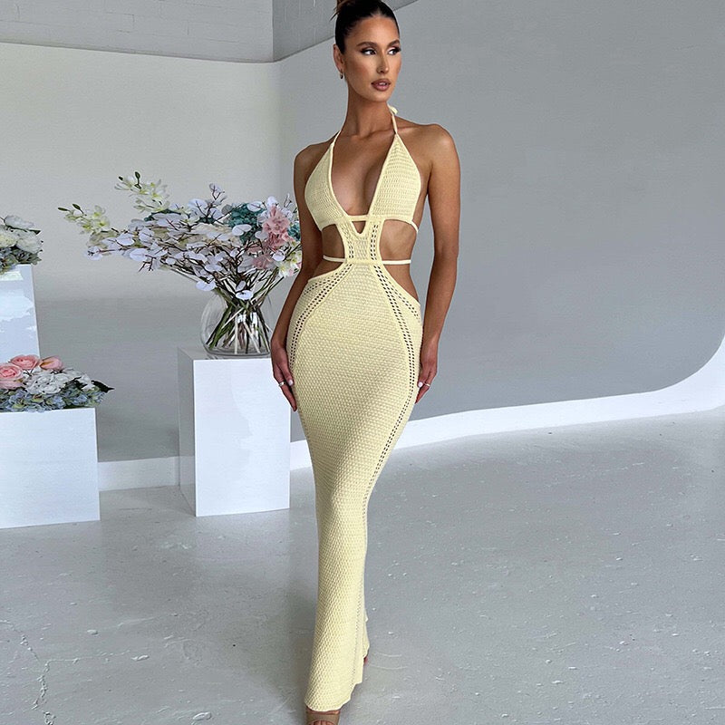 Sexy Backless Wrap Charming Chest Midi Dress InsStreet