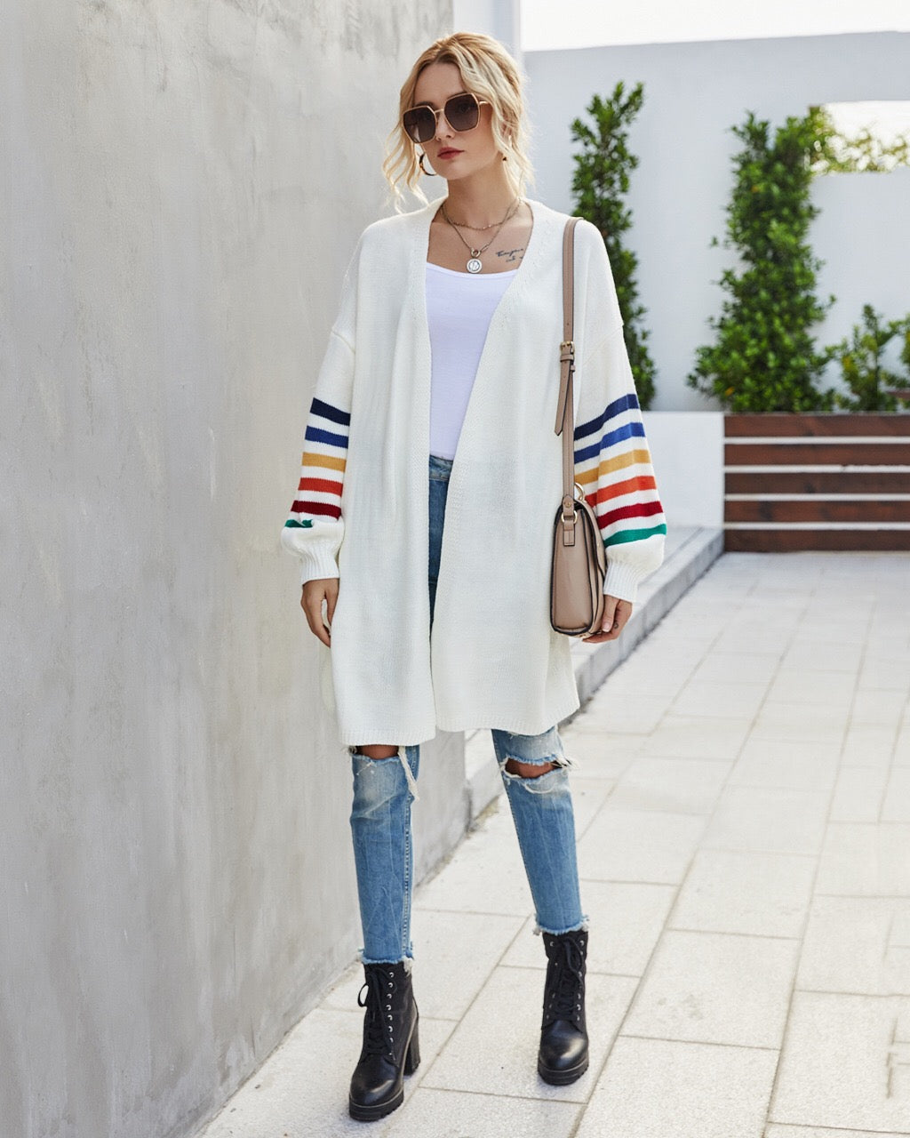 Phillip Pocketed Striped Knit Cardigan - FINAL SALE DAVI-001