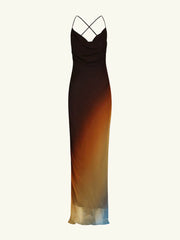 Backless Twill Stylish Maxi Dress InsStreet