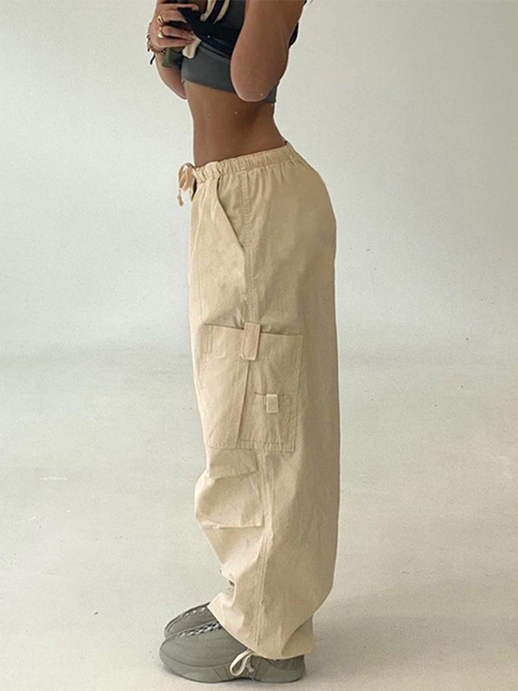 Drawstring Baggy Y2K Cargo Pants InsStreet