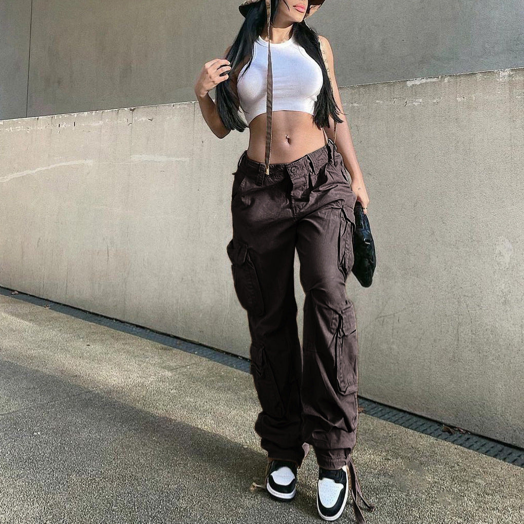 Drawstring Baggy Y2K Cargo Pants InsStreet