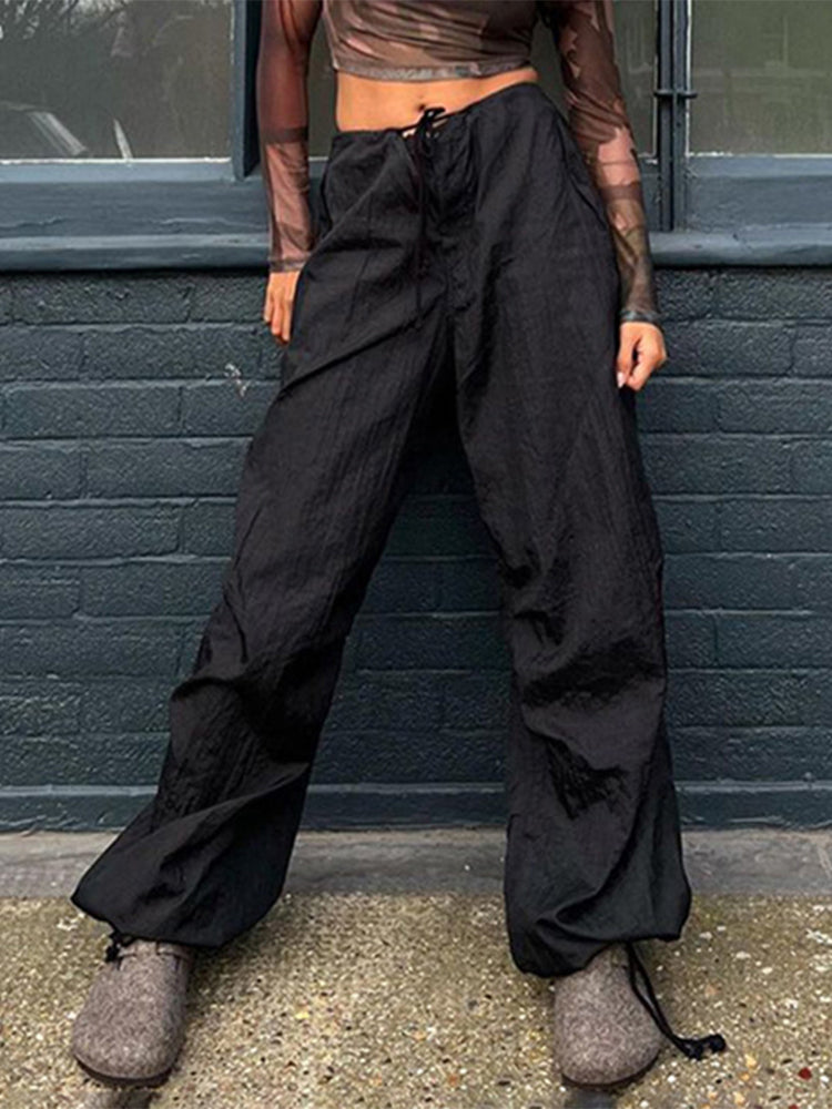 Drawstring Baggy Y2K Cargo Pants InsStreet