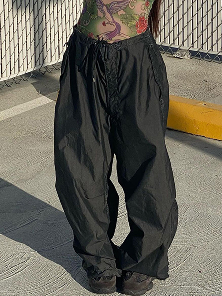 Drawstring Baggy Y2K Cargo Pants InsStreet