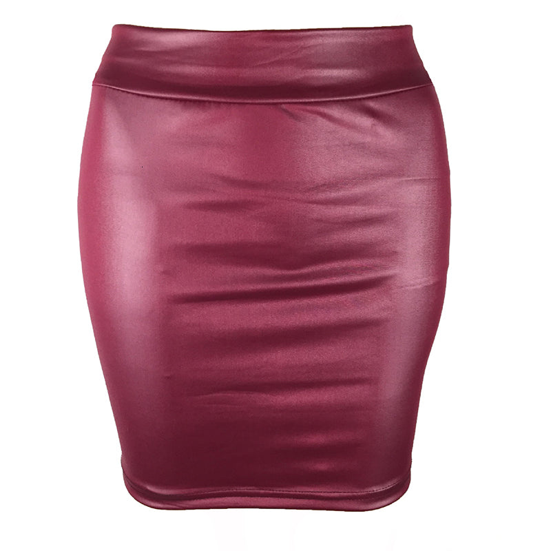 Fashion Oversized High Waist Pu leather Skirts InsStreet