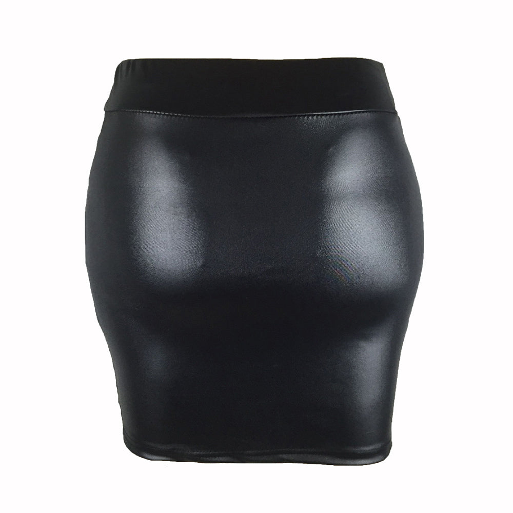 Fashion Oversized High Waist Pu leather Skirts InsStreet