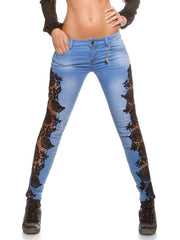 Lace Floral Crochet Hollow-Out Jeans InsStreet