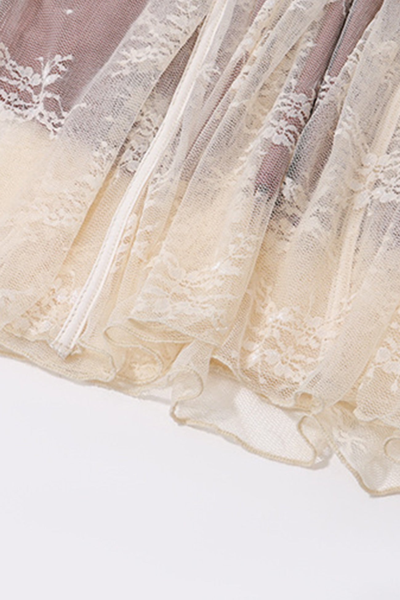 Lace Tie-up Flares Sleeve Midi Dress InsStreet