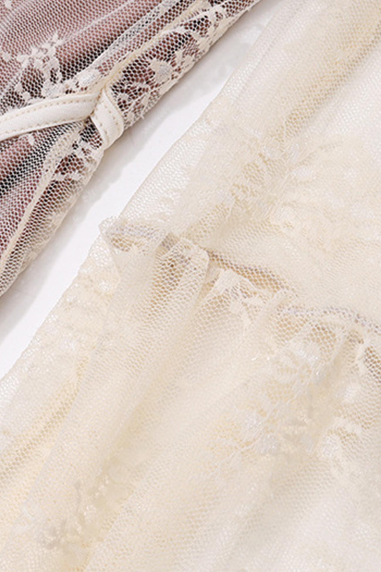 Lace Tie-up Flares Sleeve Midi Dress InsStreet