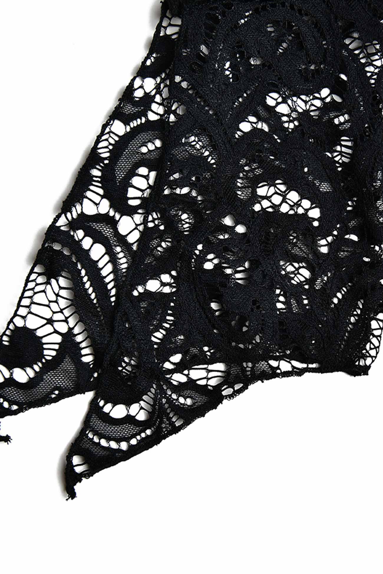 V Neck Lace Flare Sleeve Dress InsStreet