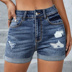 Size Sexy Ripped Denim Stretchy Jean With Pockets Short InsStreet