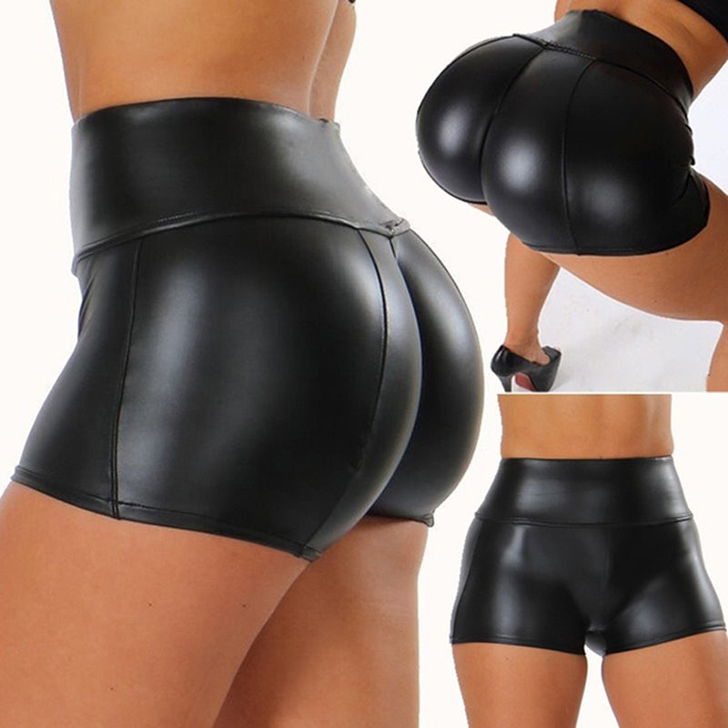 High Waist Bodycon Push Up Black Shorts InsStreet