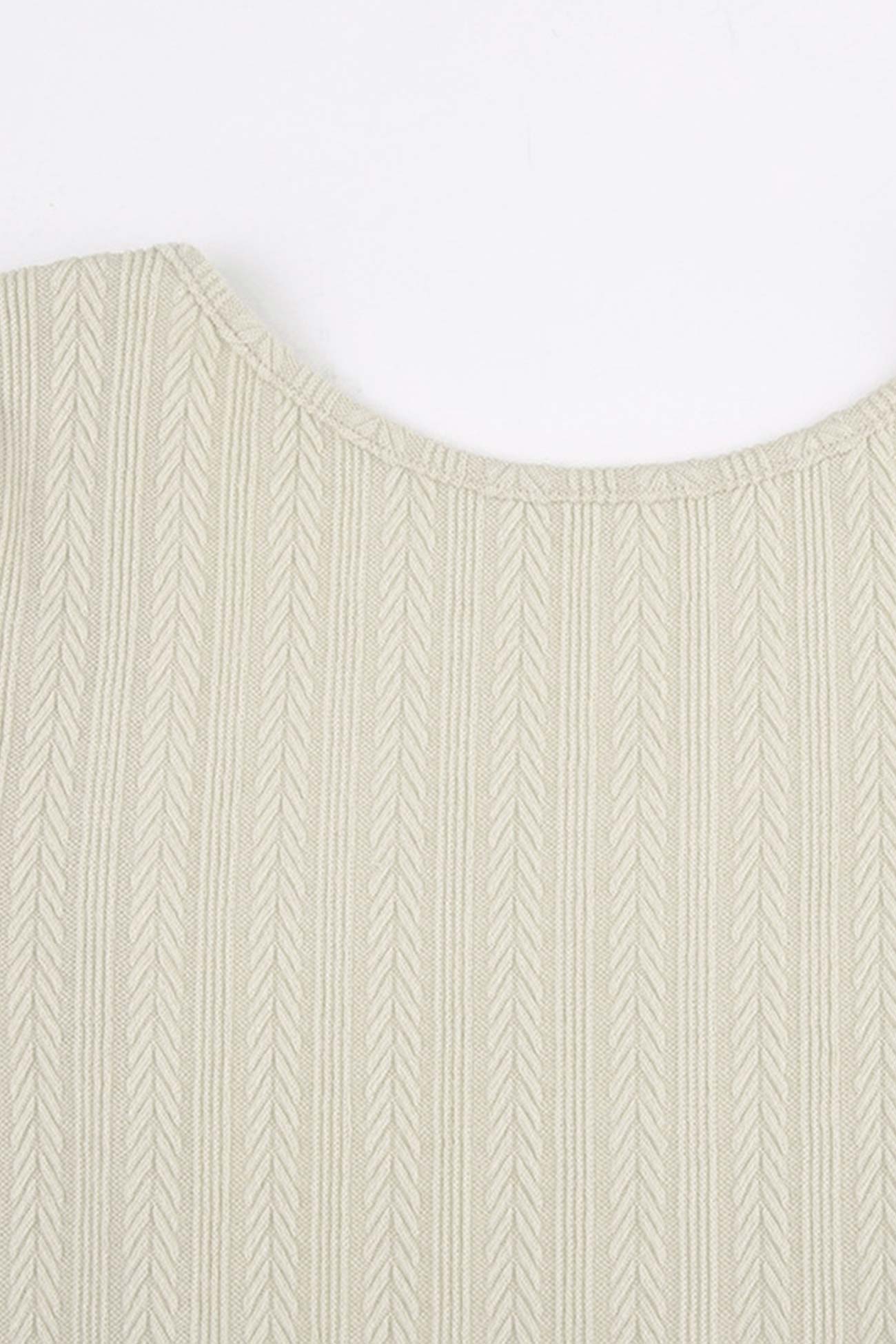 Flares Sleeve Backless Cable Knit Dress InsStreet