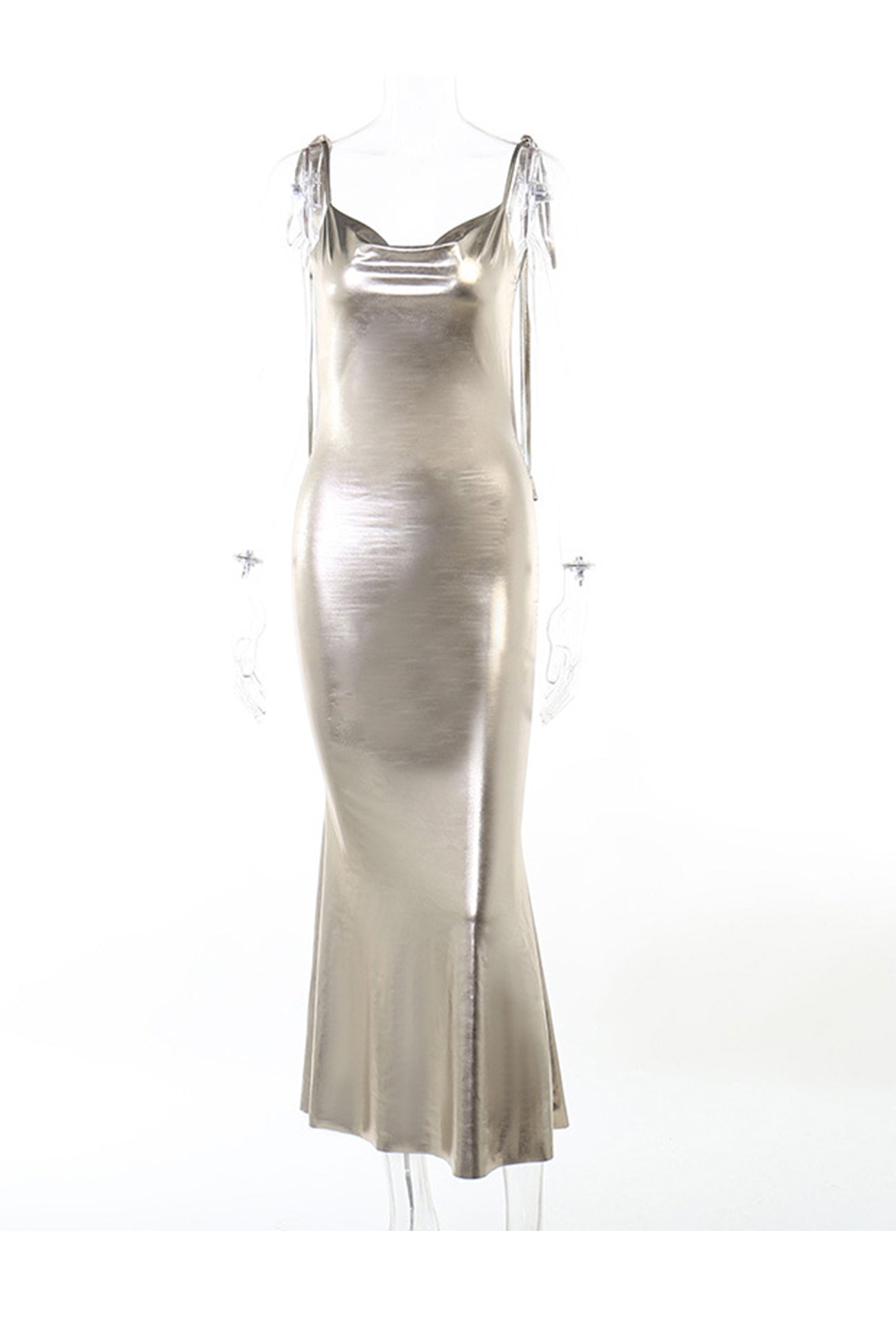 Mental Coating Tie-straps Backless Dress InsStreet