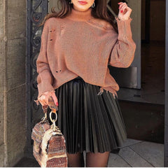 Chic High Waisted Sexy A-line Mini Fashion Skirt InsStreet