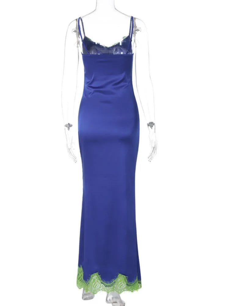Mozision Spaghetti Strap Lace Strapless Sexy Maxi Boho Dress InsStreet