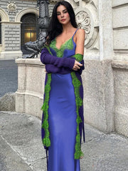 Mozision Spaghetti Strap Lace Strapless Sexy Maxi Boho Dress InsStreet