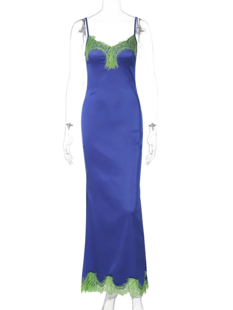 Mozision Spaghetti Strap Lace Strapless Sexy Maxi Boho Dress InsStreet