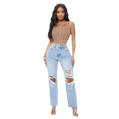 So Over You Boyfriend Jeans - Light Blue Wash Ins Street