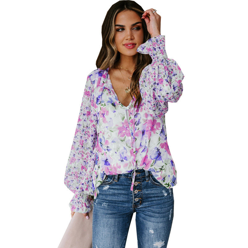 Ponce Floral Pleated Blouse - FINAL SALE Ins Street