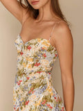 Smile Says It All Floral Tie Front Maxi Dress Ins Street