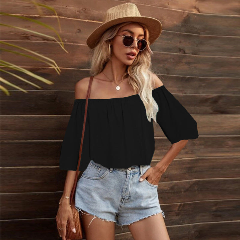 June Off The Shoulder Billowed Top - Rose - FINAL SALE Ins Street