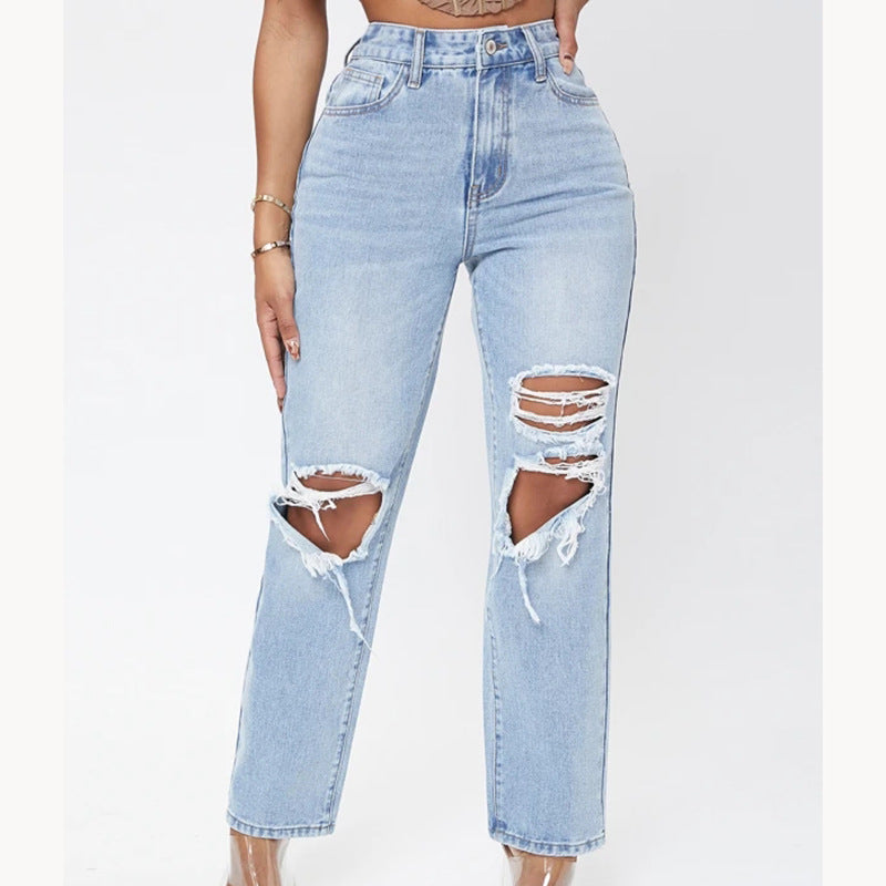 So Over You Boyfriend Jeans - Light Blue Wash Ins Street