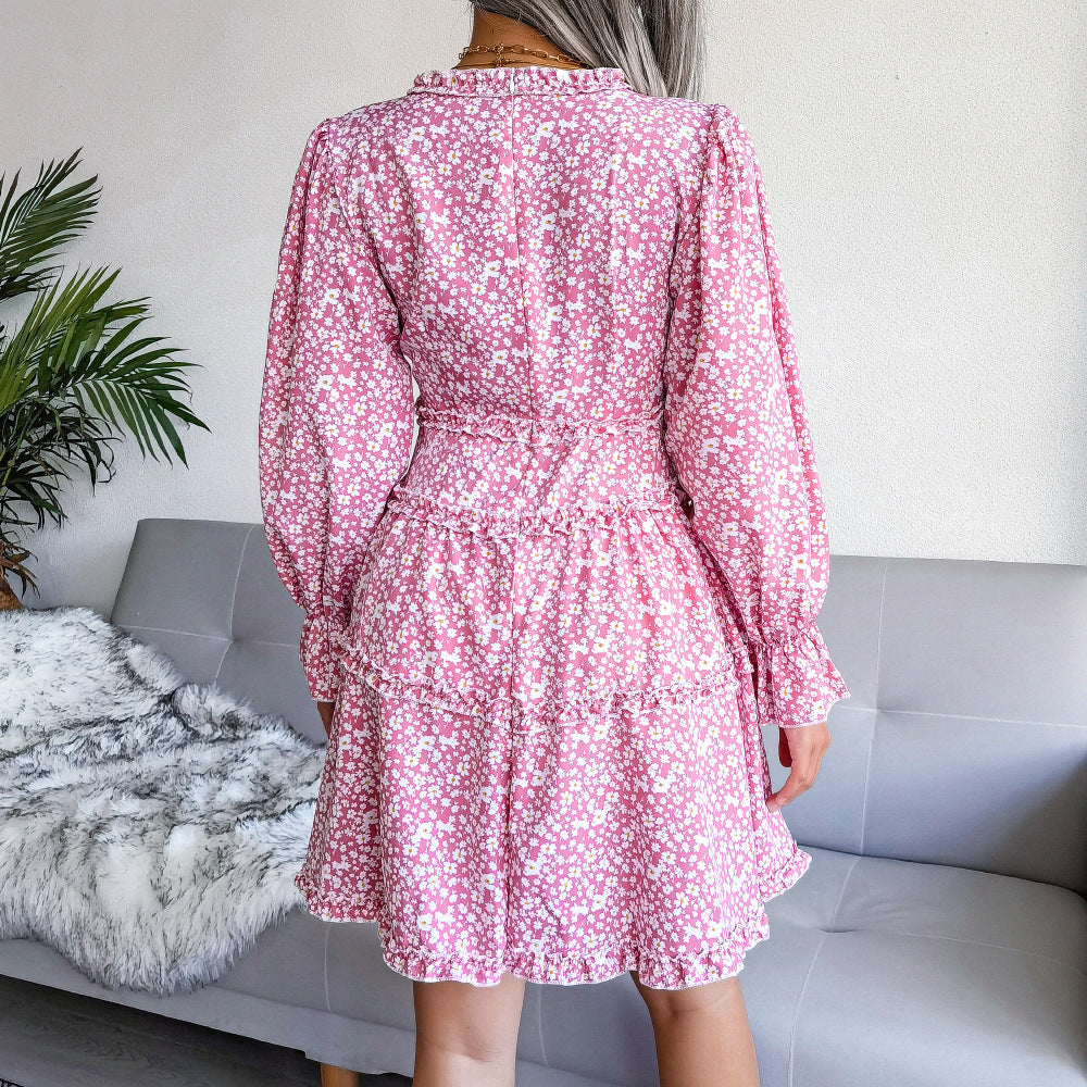 At First Blush Ruffle Tiered Dress InsStreet