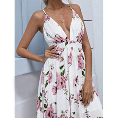 Julian Floral Stylish Chiffon A-Line Dress InsStreet