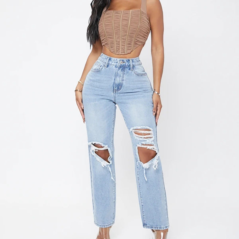 So Over You Boyfriend Jeans - Light Blue Wash Ins Street