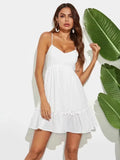 Connolly Ruffle Tiered Tie Babydoll Dress
