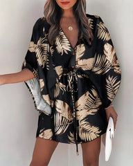 Hartman Printed Satin Wrap Romper Ins Street