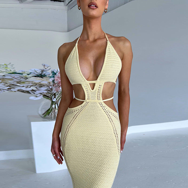 Sexy Backless Wrap Charming Chest Midi Dress InsStreet