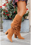 Smooth And Slouched Faux Suede Boots Ins Street