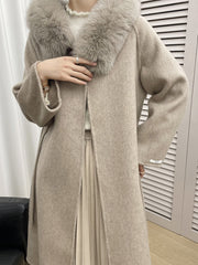 Frederica Pocketed Faux Fur Collar Coat Ins Street