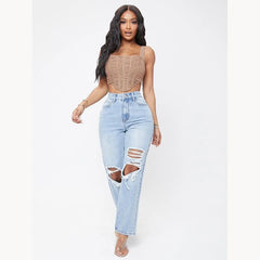 So Over You Boyfriend Jeans - Light Blue Wash Ins Street