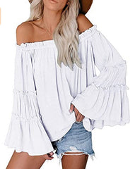 Trip Advisor Off The Shoulder Top - Marshmallow FLAW-001