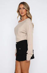 Katya Ribbed Dolman Knit Sweater - Champagne - FINAL SALE Ins Street