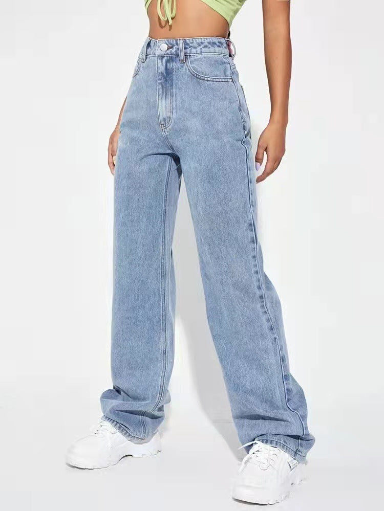 Keep It Classy Tapered Mom Jeans - Light Blue Wash Ins Street