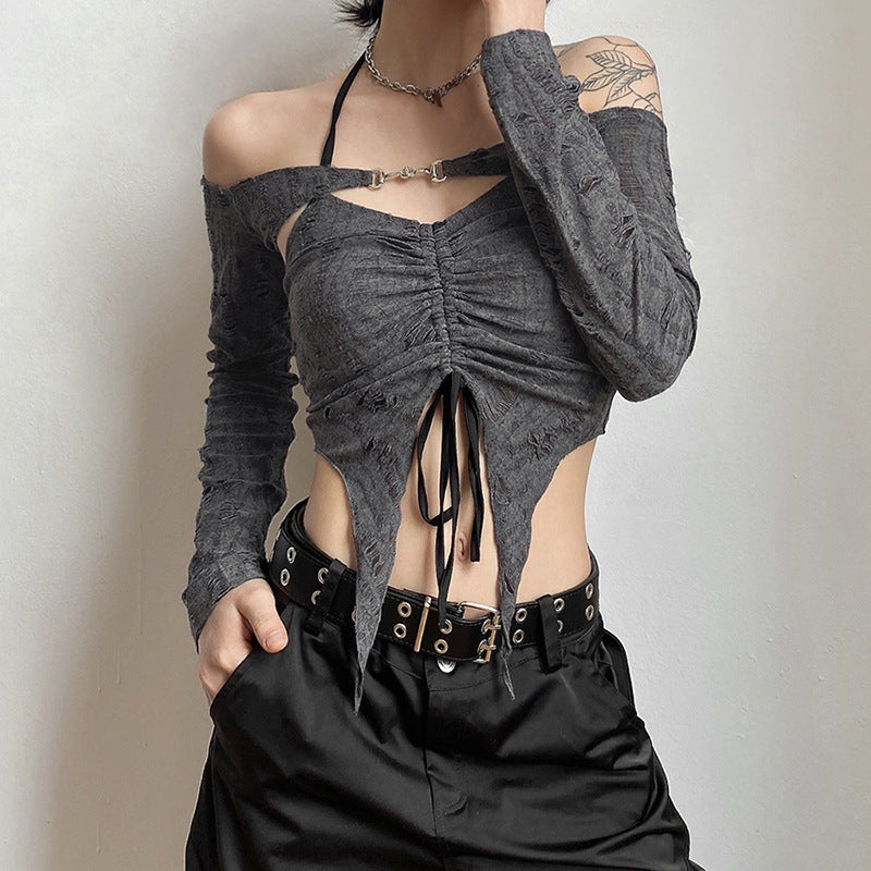 Solid Color Slim Navel Hanging Neck Straps Vest 2023-03-14 InsStreet