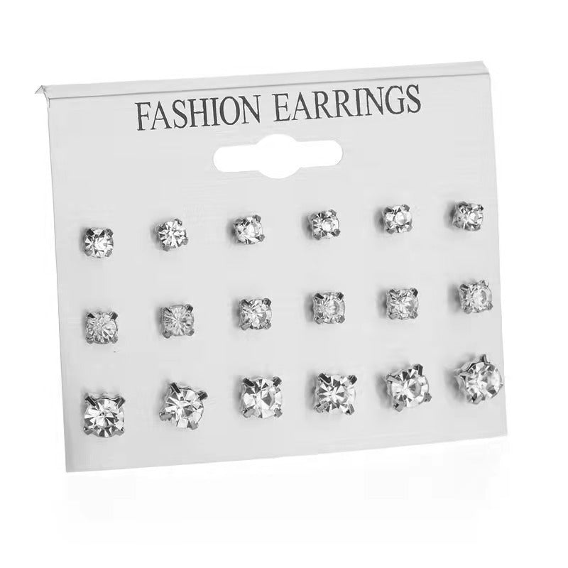 Cubic Zirconia 5 Stud Pack Ins Street