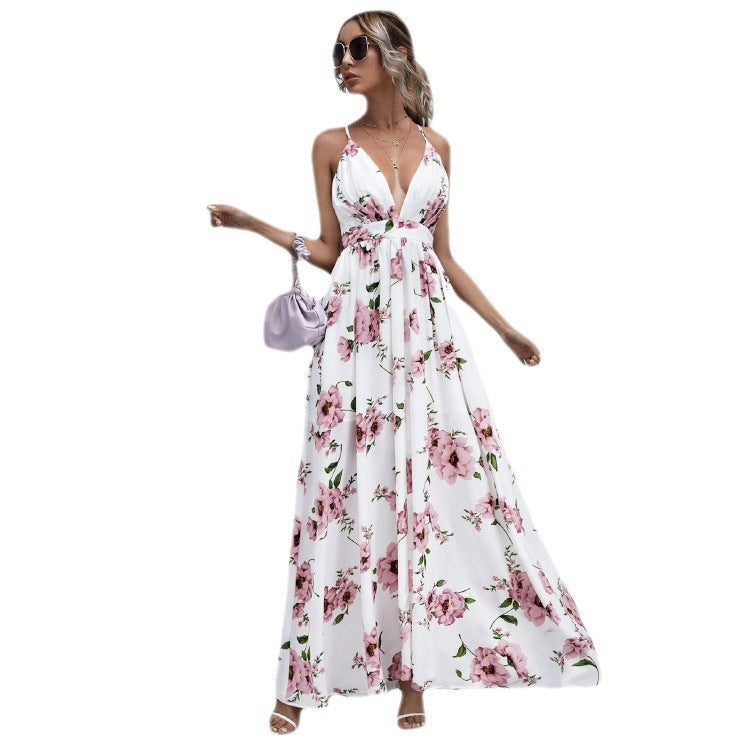 Julian Floral Stylish Chiffon A-Line Dress InsStreet