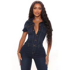 Jean Pocketed Denim Jumpsuit - FINAL SALE