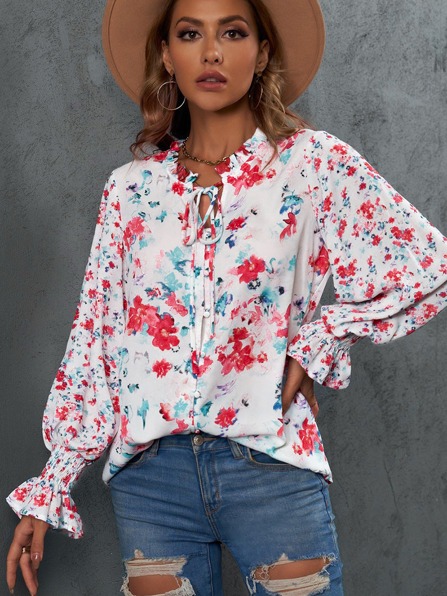 Ballad Printed Crop Blouse - FINAL SALE InsStreet