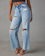 Beverly High Rise Distressed Denim InsStreet