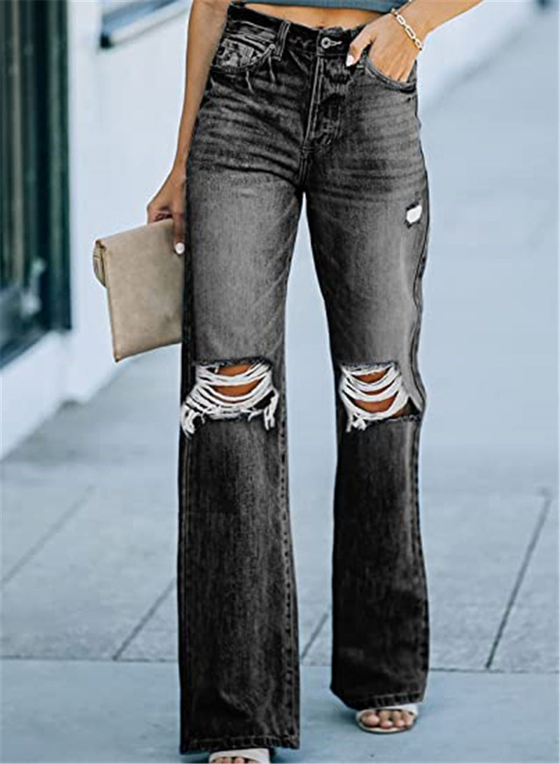 Leslie High Rise 90'S Flare Denim Ins Street